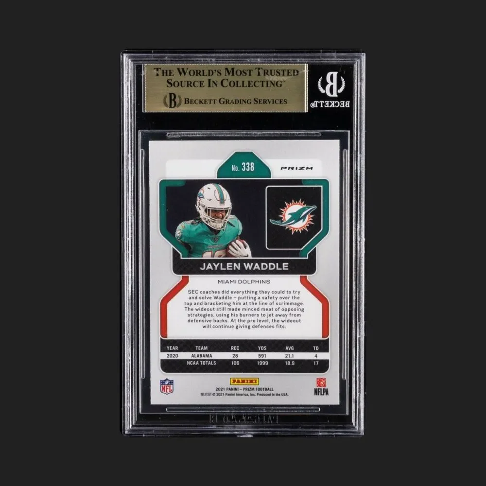 2021 Panini Prizm - Rookie Jaylen Waddle #338 Red White & Blue Prizm (RC)